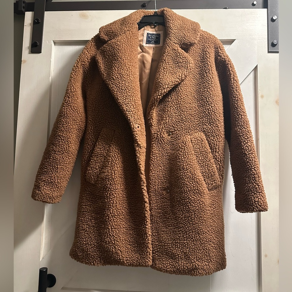 Abercrombie and Fitch Brown Teddy Coat